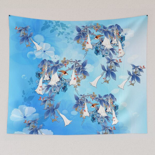 Item preview, Illustrated  White Watercolor Moonflowers designed and sold by NadineMay.