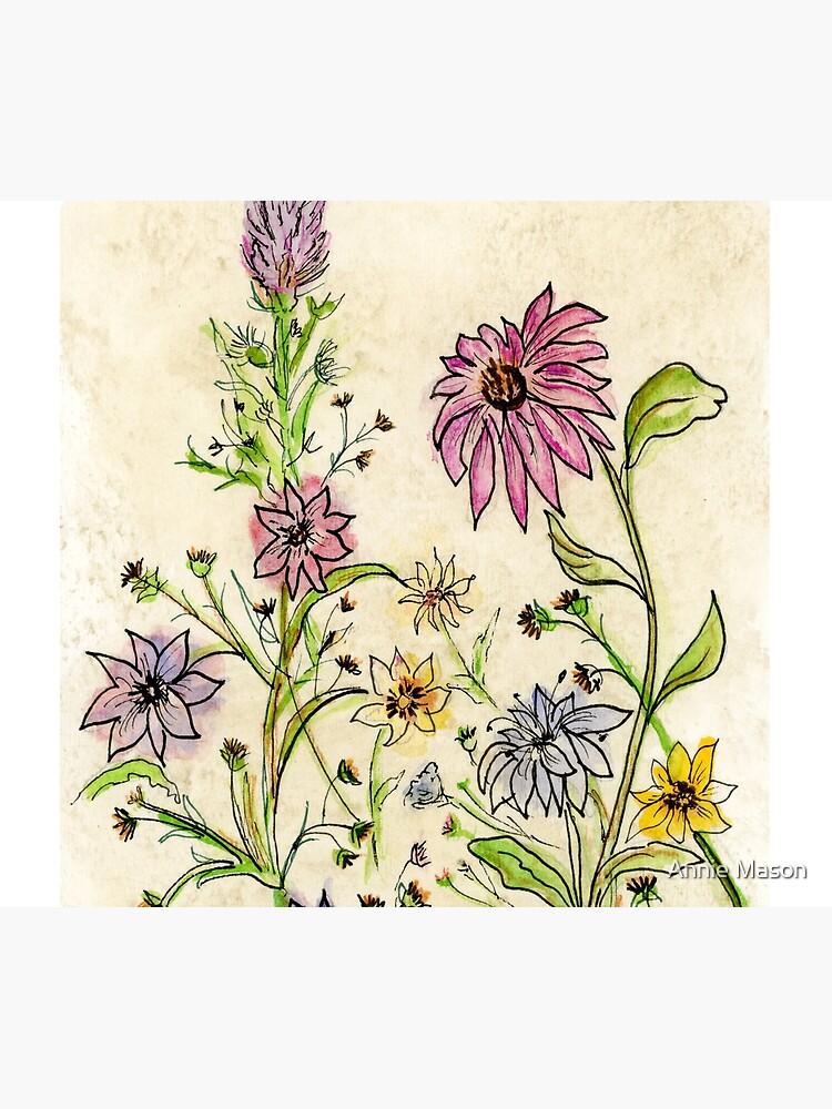 Artwork view, Wild Wildflowers designed and sold by Annie Mason