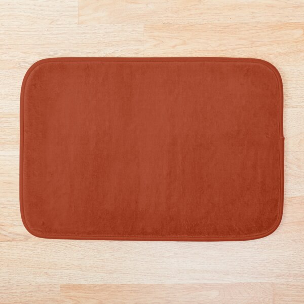 Best Seller - Colors of Autumn Burnt Orange Single Solid Color - Accent Shade / Hue Bath Mat