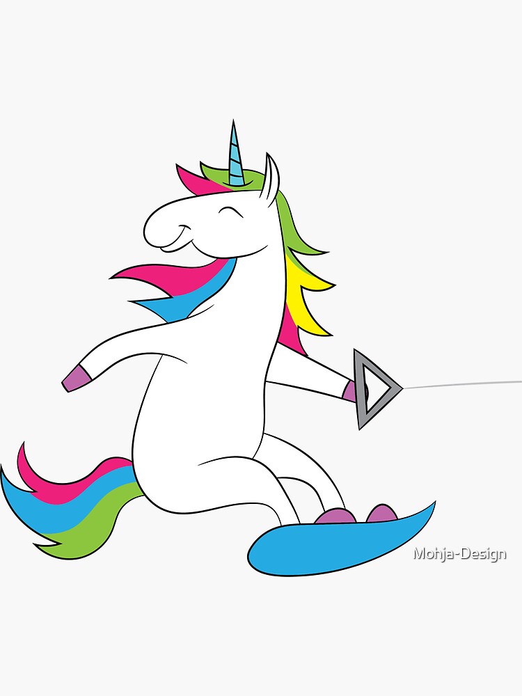 Wakeboard - unicorn on wakeboard by Mohja-Design