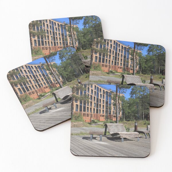 Item preview, wooden boardwalk bench in the foreground designed and sold by mrivserg.