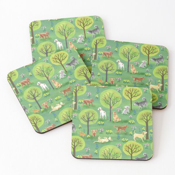 Item preview, Dog Park Days with Dogs, Cats, Squirrels, Trees and Flowers designed and sold by vinpauld.