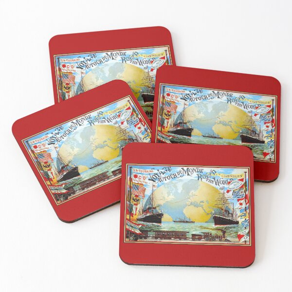 Item preview, Around The World in 80 Days; Vintage Jules Verne Print designed and sold by posterbobs.