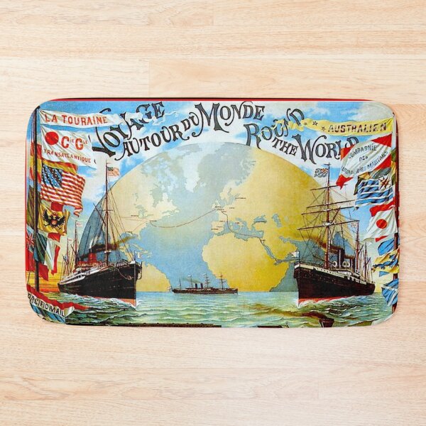 Item preview, Around The World in 80 Days; Vintage Jules Verne Print designed and sold by posterbobs.