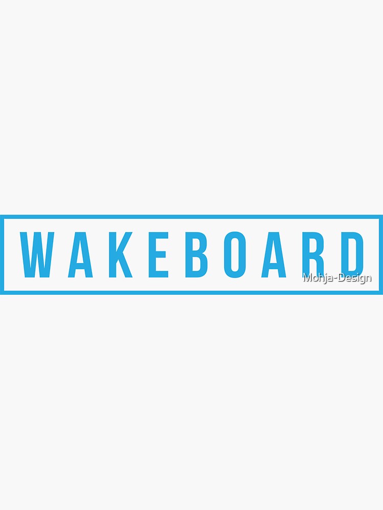 Wakeboard - blue lettering by Mohja-Design