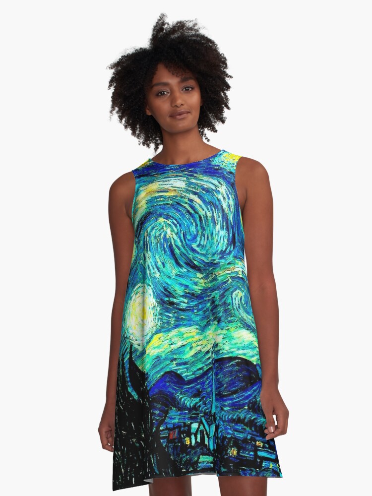 Feeling Van Gogh Daniela Maxi Dress -Le Galeriste - Wearable Art - Made in  Montreal