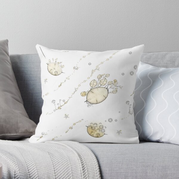 Patate fleurie du Monde Graine - Flowered potatoes from Seed World Throw Pillow