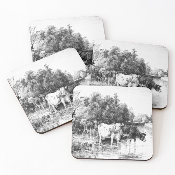 Item preview, Cattle Fording a River - Peter Moran - c1890 designed and sold by CrankyOldDude.