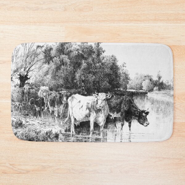 Item preview, Cattle Fording a River - Peter Moran - c1890 designed and sold by CrankyOldDude.