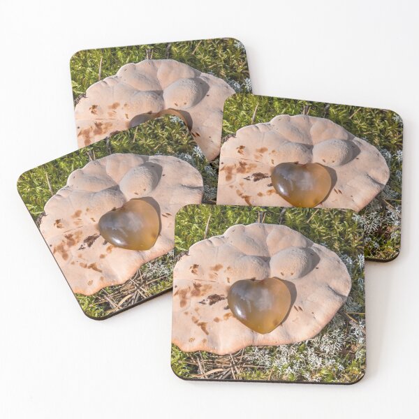 Item preview, Carnelian Heart on a Large Wild Mushroom in a Forest designed and sold by Jon Shore.