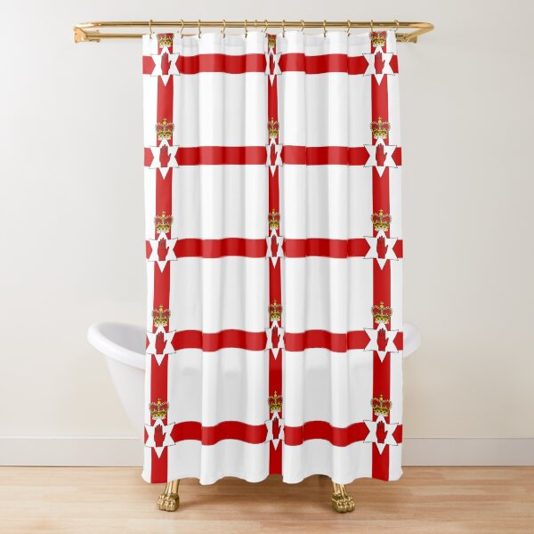 Ulster Banner (flag of Northern Ireland) Shower Curtain
