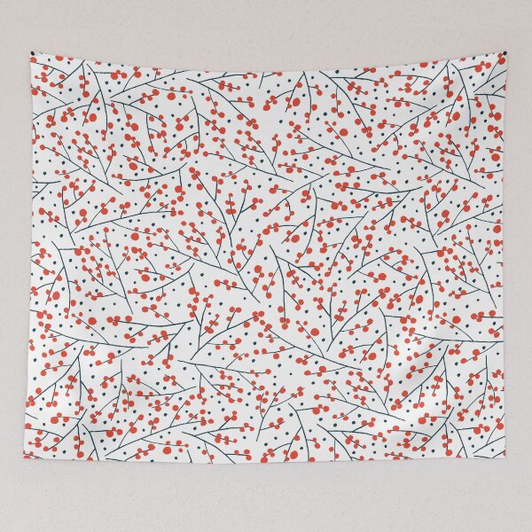 Item preview, Winter Berry Holiday Pattern Design designed and sold by MclaughlinGifts.