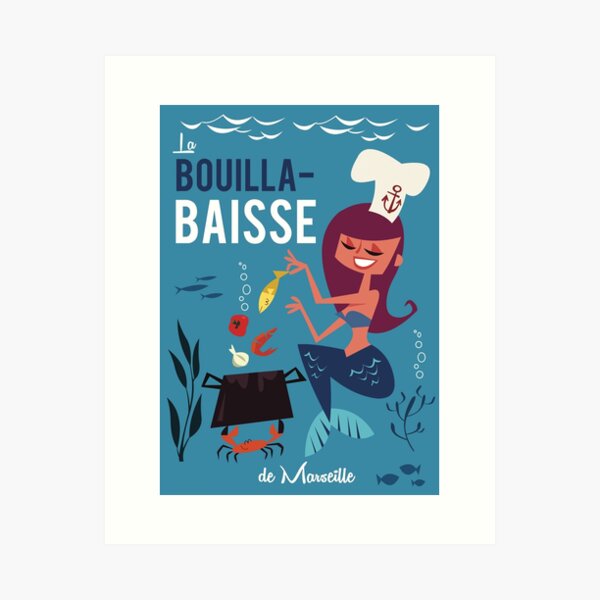 Item preview, Marseille Bouillabaisse poster designed and sold by GAGodel.