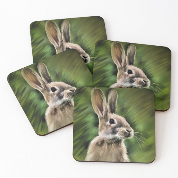Rabbit Coasters (Set of 4)