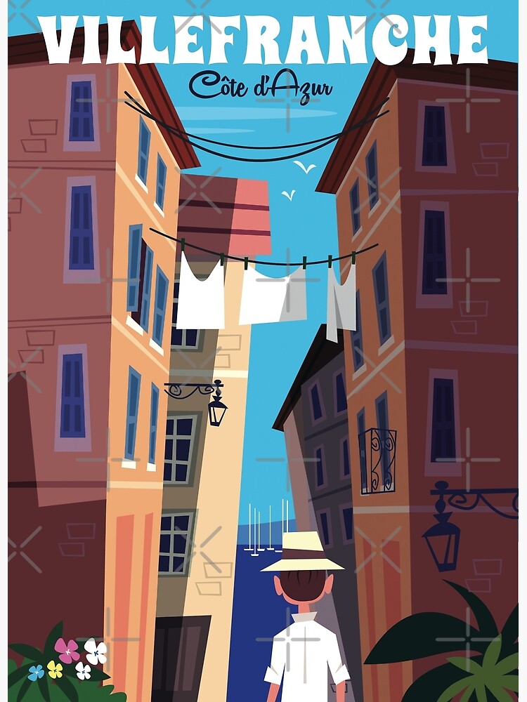 Discover Villefrache sur mer poster Premium Matte Vertical Poster