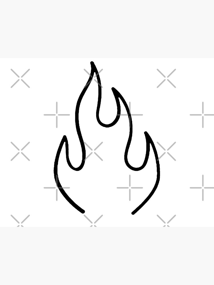 Fire line. Outline symbols set. Burning bonfire, isolated decorative  elements: Royalty Free #248309414