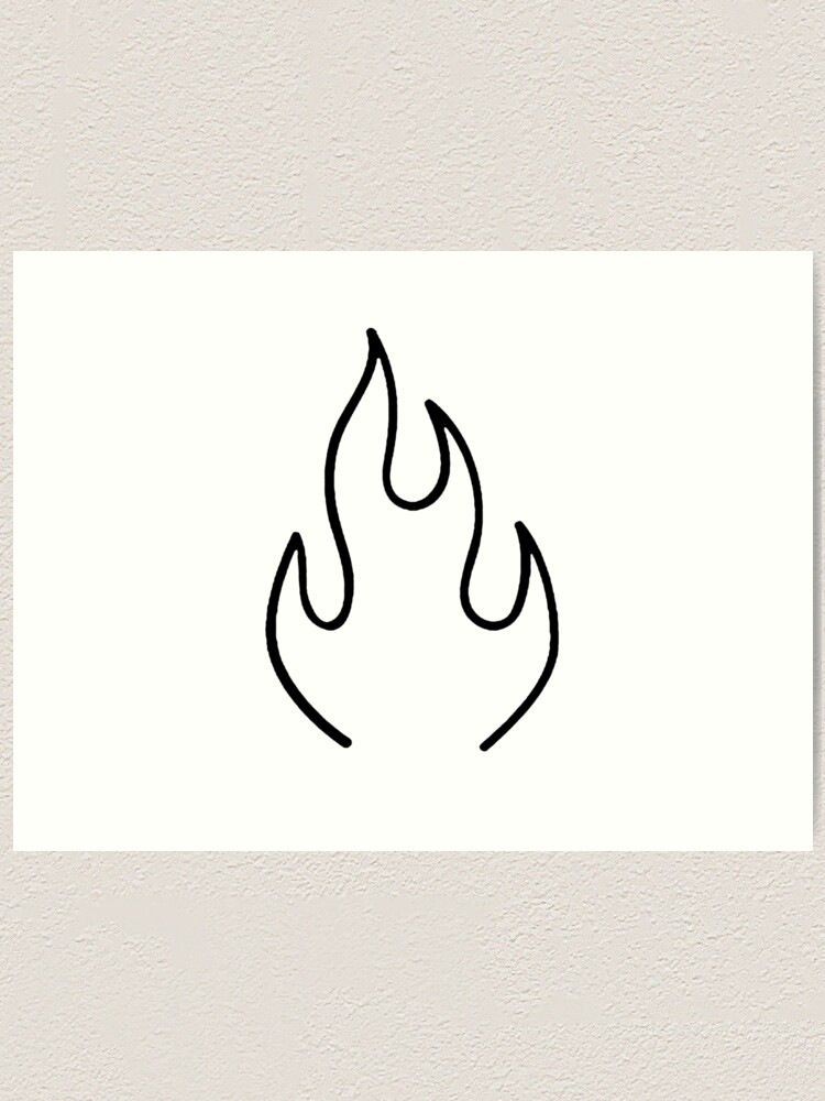 Fire Outline Temporary Tattoo / Flame Finger Tattoo / Cute Grunge Flames  Wrist Tattoo - Etsy