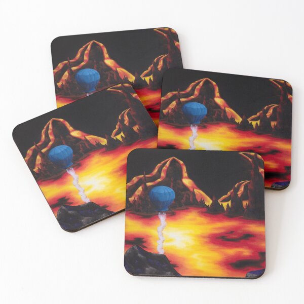 Red Hot Ride Coasters (Set of 4)
