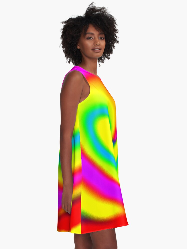 Tie dye neon clearance dress