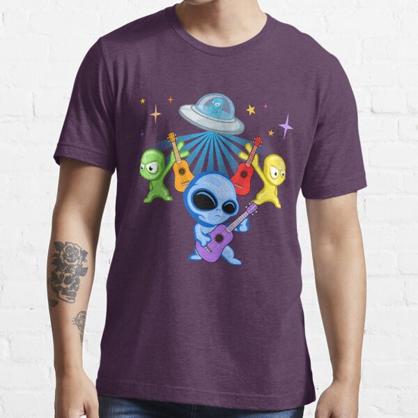 Ukulaliens Ukulele Club Coloured Logo Essential T-Shirt