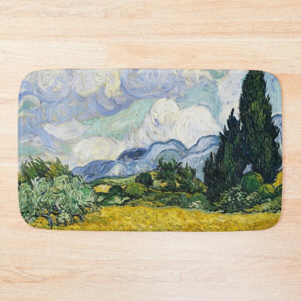 Item preview, Wheat Field with Cypresses - Vincent Van Gogh painting designed and sold by Bebichic.
