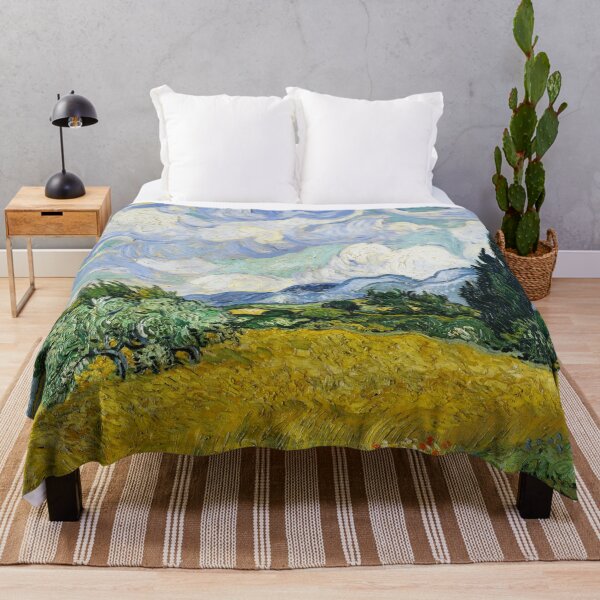 Item preview, Wheat Field with Cypresses - Vincent Van Gogh painting designed and sold by Bebichic.