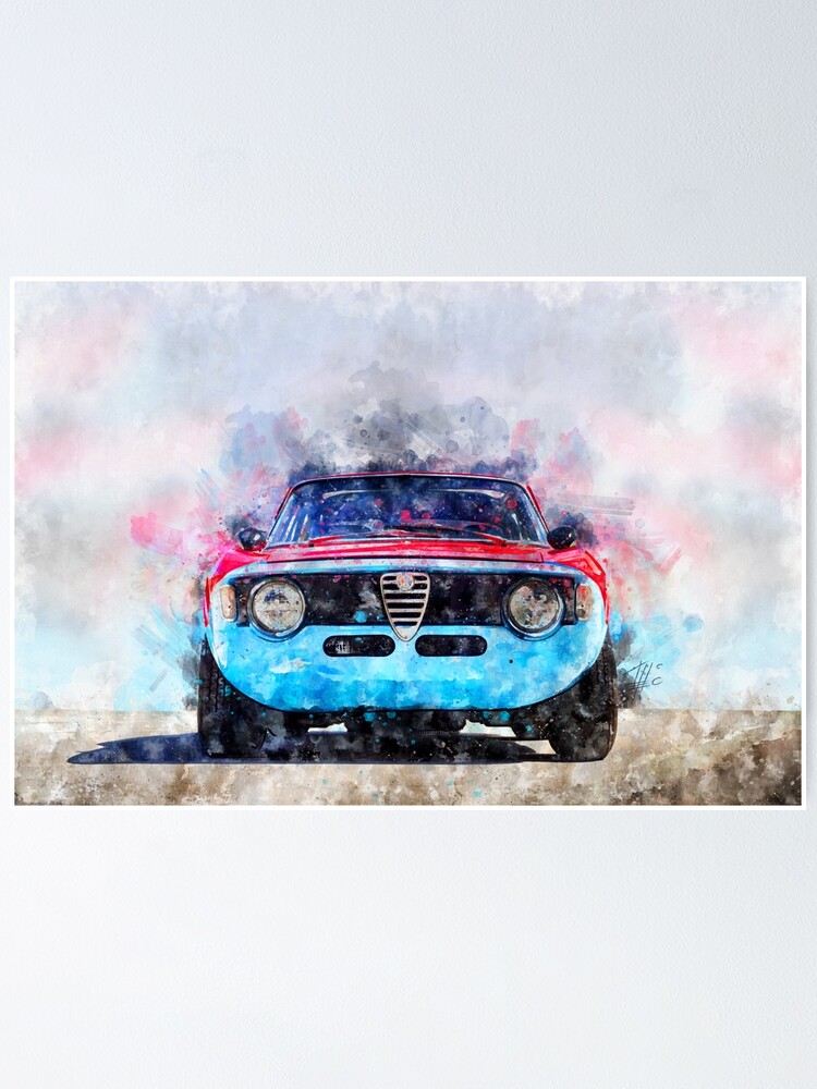 Alfa Romeo Giulia Sprint Gta Poster By Theodordecker Redbubble