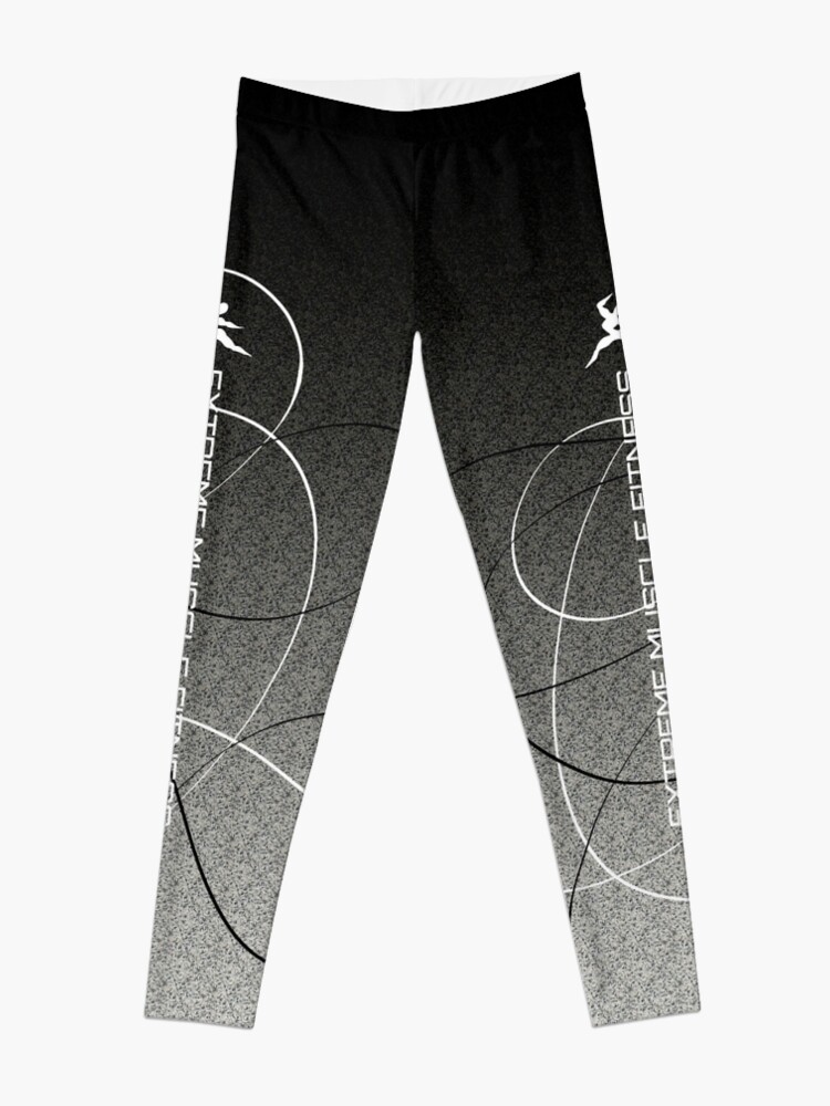 Alternate view of Extreme Muscle Fitness Leggings Black n White Leggings
