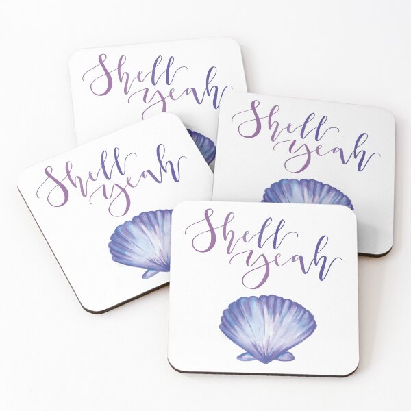 Item preview, Shell yeah - purple mermaid shell print  designed and sold by amyverse.