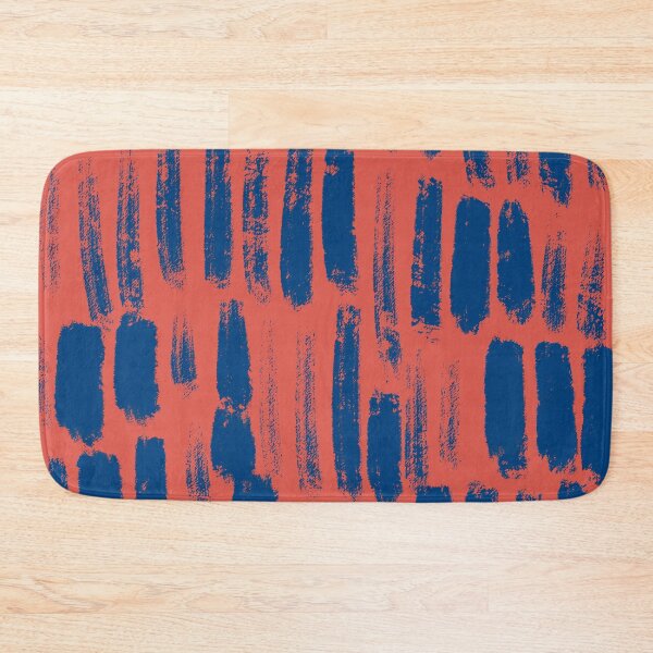 Item preview, Blue brush strokes on red designed and sold by BlertaDK.