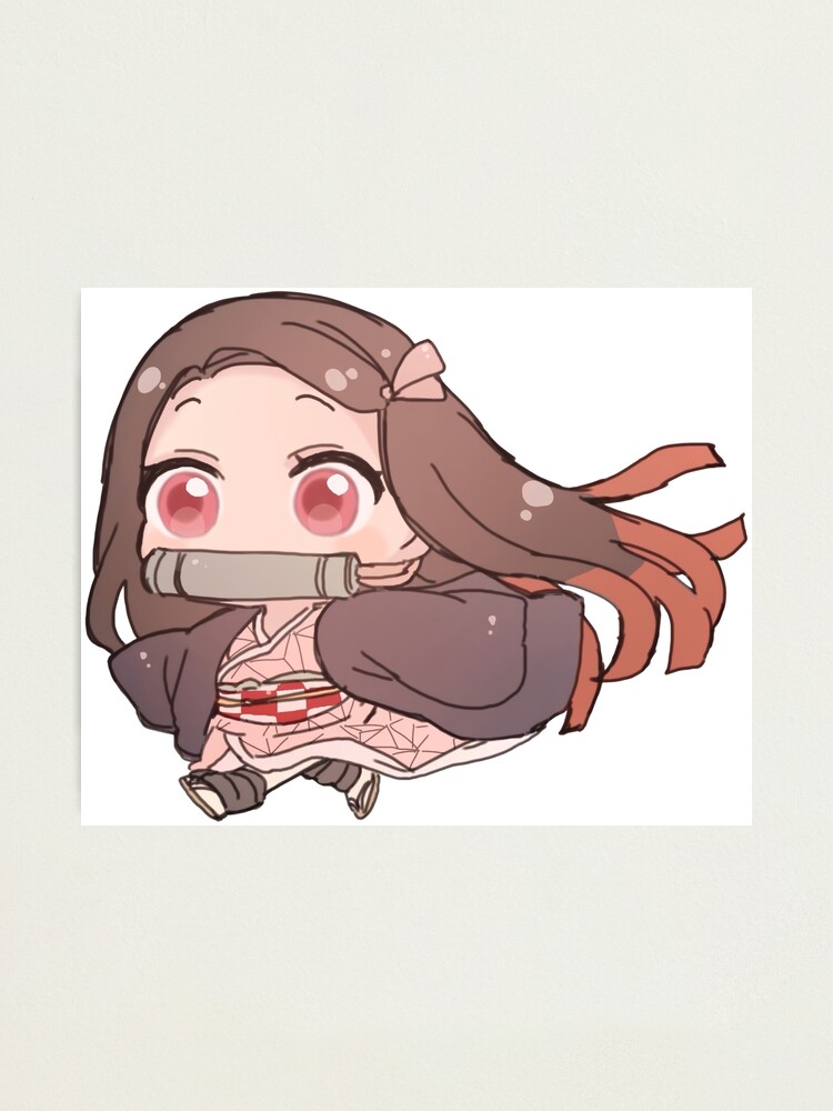 lamina fotografica nezuko kamado chibi kimetsu no yaiba