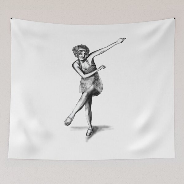 Item preview, Flapper girl illustration of Bee Jackson - Charleston dancer designed and sold by amyverse.