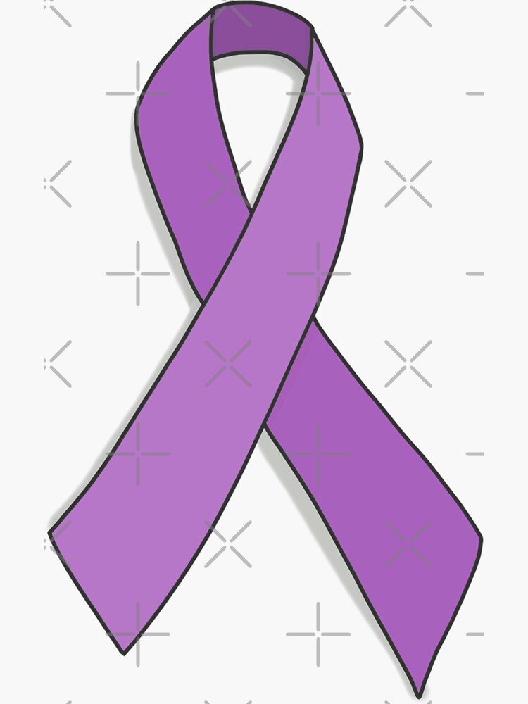 Purple Awareness Ribbon Sticker For Sale By Moderntimes Redbubble 0004