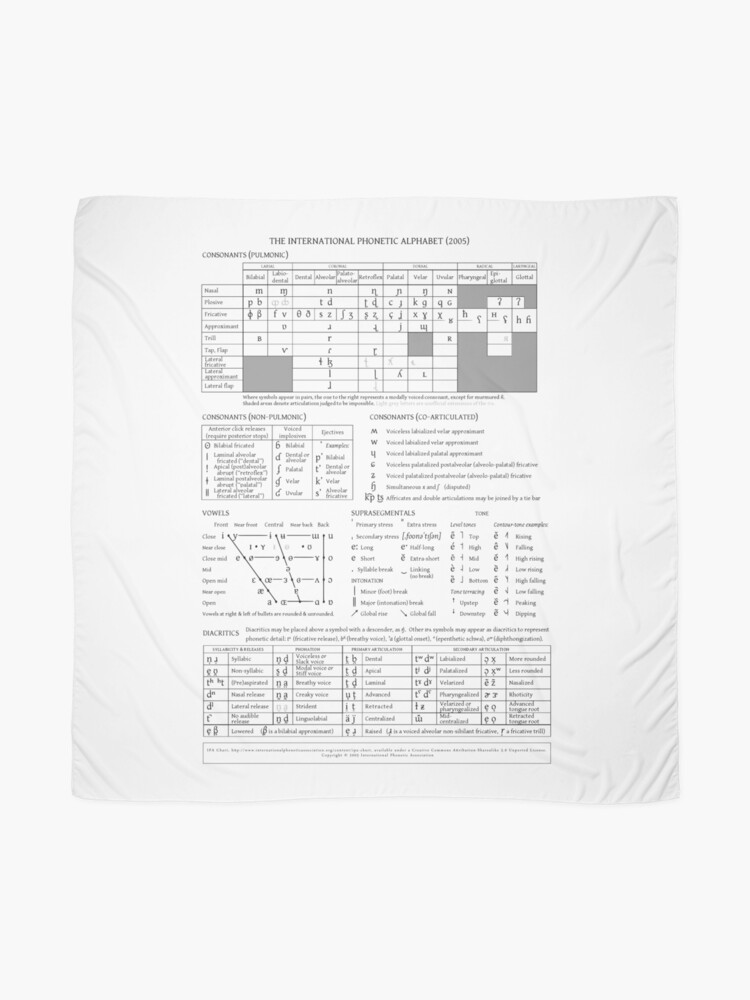 Alternate view of International Phonetic Alphabet Scarf