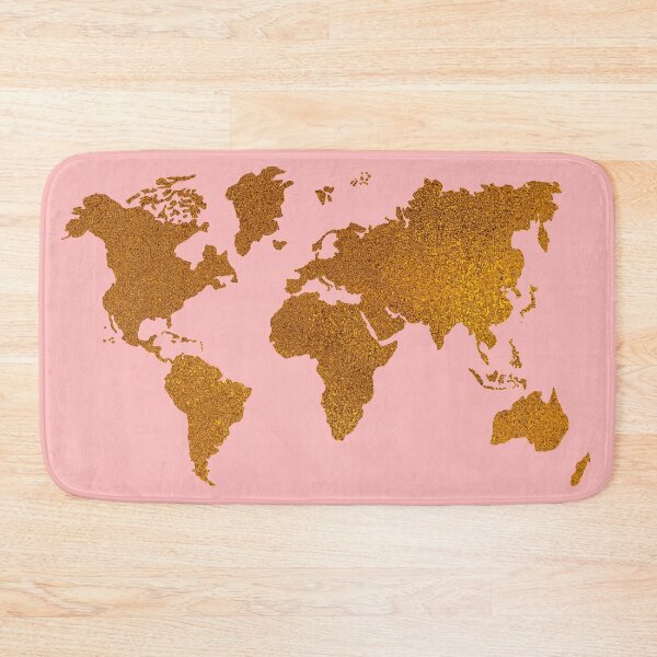 Item preview, Luxury Girly World Map Outline designed and sold by hollanov98.
