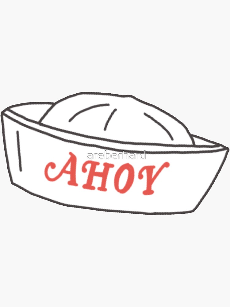 "Scoops Ahoy Hat" Sticker for Sale by areberhard Redbubble