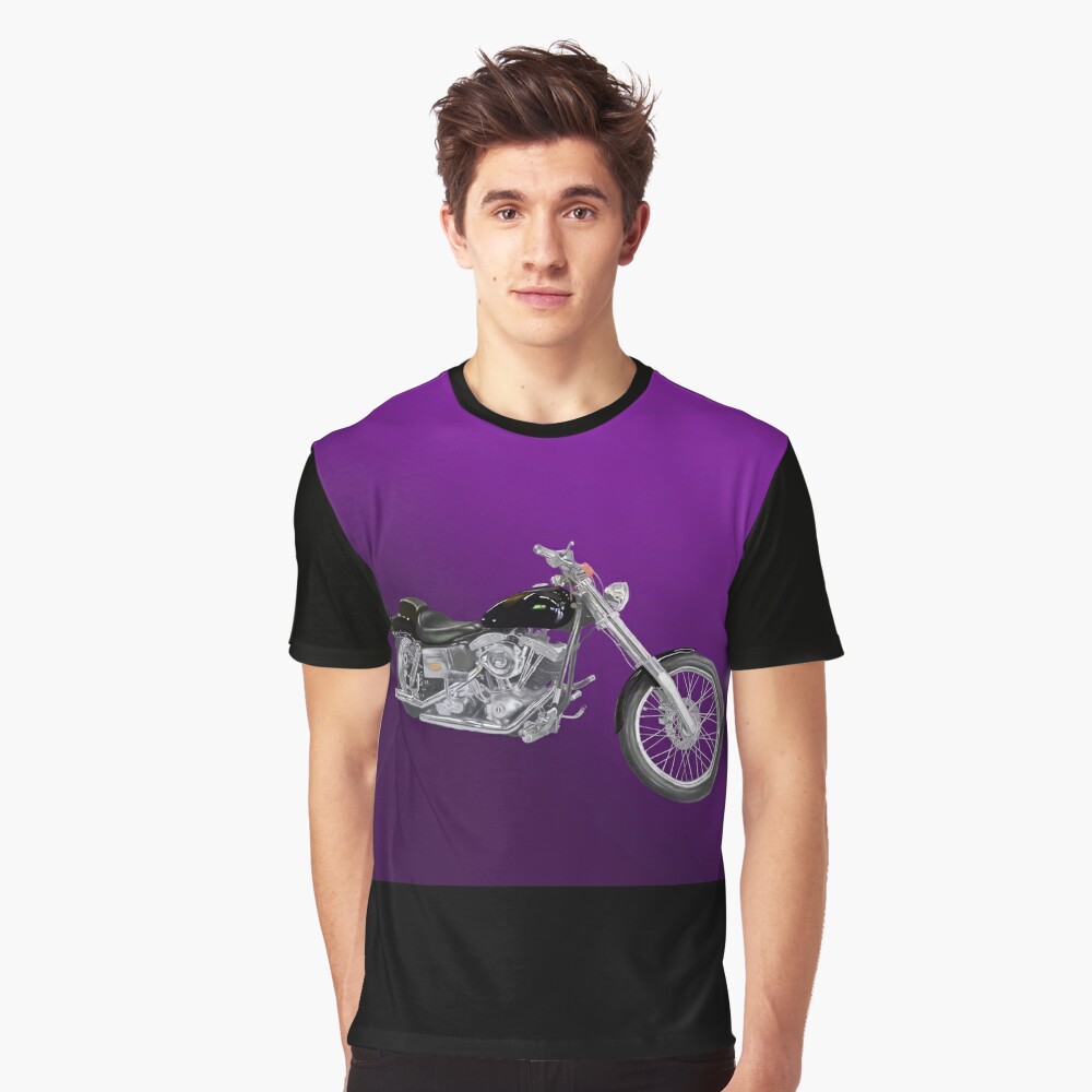 Swedish Chopper in Black on Purple