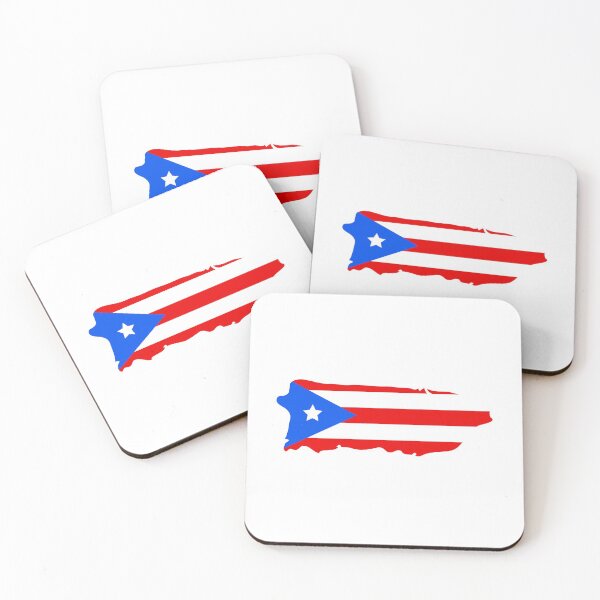 Item preview, Puerto Rico map with flag colors designed and sold by Angelica Herrera.