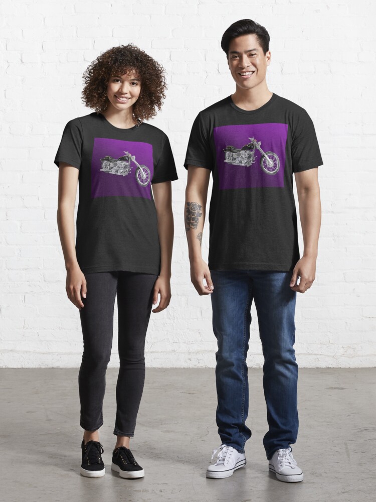 Swedish Chopper in Black on Purple | Essential T-Shirt