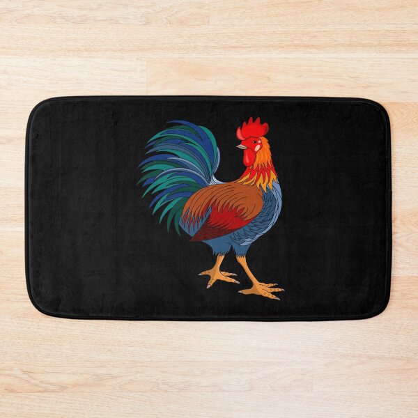 Item preview, Colorful Rooster on Black designed and sold by Gsallicat.