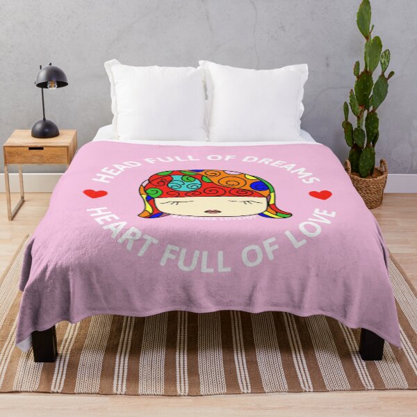 Item preview, Head Full Of Dreams - Heart Full Of Love (Pink) designed and sold by 4wordsmovement.