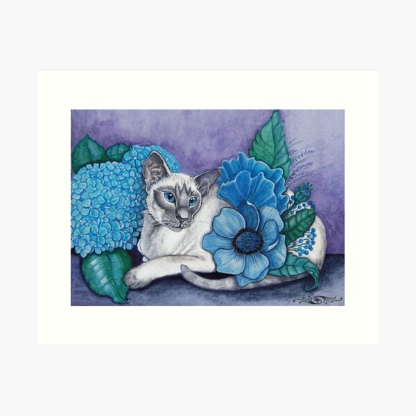 Blue Point Siamese Cat Art Print