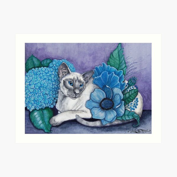 Blue Point Siamese Cat Art Print