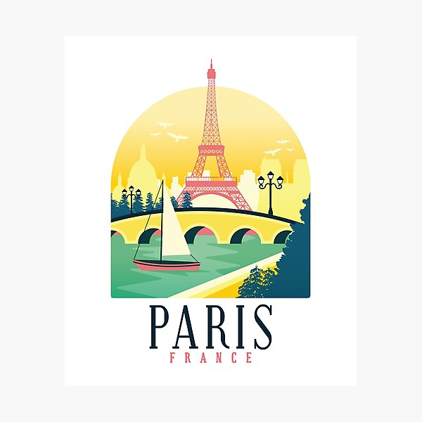 Paris France Paris Skyline Photographic Print