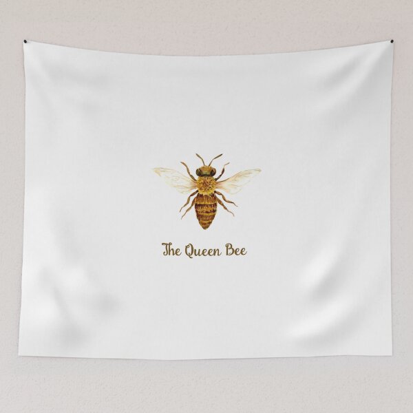 Item preview, Watercolour illustration of the queen bee designed and sold by cornercroft.