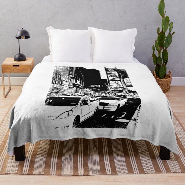 Item preview, Times Square Nueva York ilustración en blanco y negro designed and sold by FFelder.