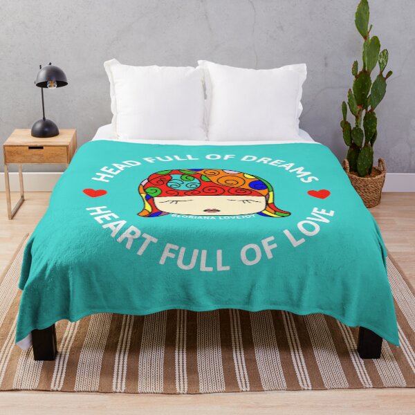 Item preview, Head Full Of Dreams - Heart Full Of Love (Aqua) designed and sold by 4wordsmovement.