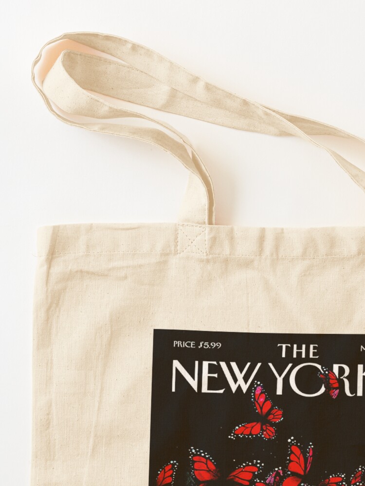 Alternate view of NEW YORKER : Vintage Monarch Butterfly Magazine Print Tote Bag