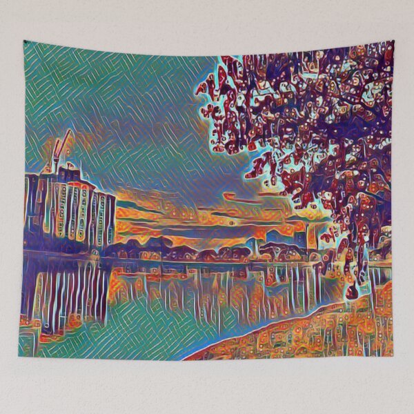 Item preview, Surreal City Near A Lake designed and sold by Kerry-Symetria.