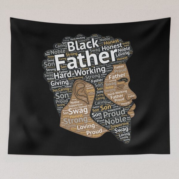 Item preview, Black Father African American Words in Afro Hair designed and sold by blackartmatters.